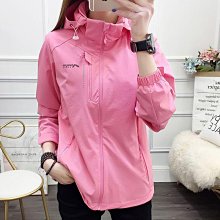 沖鋒衣女防風防水防污連帽外套內里加絨軟殼夾克戶外露營登山服 歷史價格詳細信息