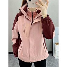 衝鋒衣女三合一可拆卸拼色情侶衣秋冬外套男春秋悍途防水抓絨防風 歷史價格詳細信息
