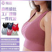 健身女孩背心式防震運動內衣網紗跑步透氣聚攏收副乳外穿瑜伽文胸 歷史價格詳細信息