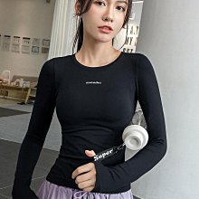 快速出貨 瑜伽服2023秋冬新款上衣女運動t恤長袖顯瘦緊身時尚普拉提健身服 歷史價格詳細信息