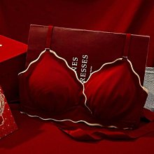 【快速出貨】本命年紅色外擴內衣女小胸聚攏顯大無鋼圈性感U型美背文胸罩套裝 歷史價格詳細信息