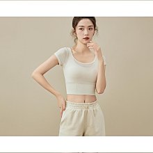 熱賣帶胸墊瑜伽服短袖女性感緊身顯瘦運動美背專業訓練健身房跑步T恤 歷史價格詳細信息