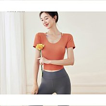 高級感瑜伽服女夏季運動短袖t卹專業跑步普拉提訓練控體健身上衣 歷史價格詳細信息