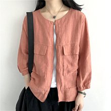 (老銀屋)春秋亞麻厚實密織帆布翻領長款帥氣寬鬆外套 歷史價格詳細信息