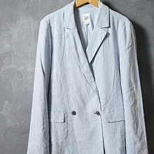 Gap 女裝 棉麻混紡中腰男友風長褲 812538-淺靛藍 歷史價格詳細信息