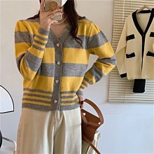 新品 條紋毛衣男 小眾設計感情侶裝 秋冬季慵懶風 寬鬆條紋針織衫 男士上衣服外穿外套ins潮-可開發票 歷史價格詳細信息