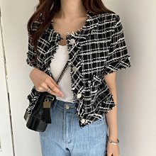 韓國chic????花呢格紋短袖外套 價格比較,價格查詢,歷史價格詳細信息