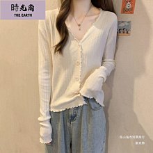 【時光角】織開衫外穿法式小坎肩防曬女夏薄款罩衫外搭配吊帶短款外套 歷史價格詳細信息