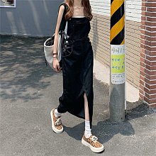 夏季 新款 牛仔 揹帶裙 緊身 顯瘦吊帶 洋裝 牛仔長裙 兩件套女23春夏新款潮牌設計感牛仔辣妹顯瘦 歷史價格詳細信息