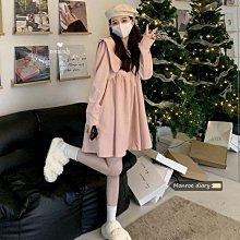 粉色甜美長袖連帽寬鬆開衫厚棉T套裝女秋慵懶風休閒運動短裙兩件套 歷史價格詳細信息