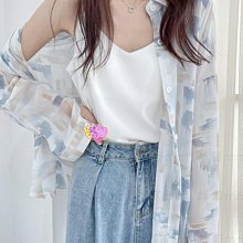 防曬襯衣女薄荷綠襯衫慵懶風清涼防曬衣夏季新款薄款上衣百搭白色 歷史價格詳細信息