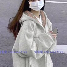 早秋連帽衛衣女春韓版寬松薄款撞色拼接設計感小眾小個子外套-餘登米女裝 歷史價格詳細信息