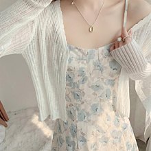 冰絲薄款針織防曬開衫外套女2024夏季新款配吊帶裙子外搭披肩罩衫-miss木木女裝 歷史價格詳細信息