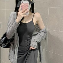 吊帶連衣裙外搭防曬罩衫女夏季寬松鏤空針織上衣設計感小眾空調衫-miss木木女裝 歷史價格詳細信息