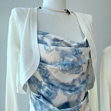 防曬冰絲針織開衫薄款女夏吊帶連衣裙外搭披肩罩衫小個子短款上衣冰絲外套【亞克明燈家居】 歷史價格詳細信息