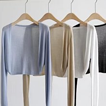 冰絲薄款針織防曬開衫外套女2024夏季新款配吊帶裙子外搭披肩罩衫-miss木木女裝 歷史價格詳細信息