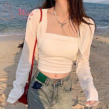 冰絲薄款針織防曬開衫外套女2024夏季新款配吊帶裙子外搭披肩罩衫-miss木木女裝 歷史價格詳細信息