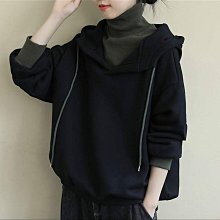 領衛衣女 連帽大學t 掛脖吊帶短褲 套裝女 春 新款 寬鬆中長款 素色薄款-餘登米女裝 歷史價格詳細信息