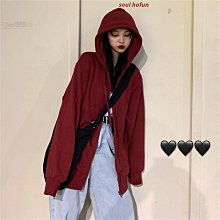 慵懶風 連帽外套 連帽衛衣女 新款 Oversize 開衫外套 拉鏈外套 韓版 蓋屁股 舒適休閒-餘登米女裝 歷史價格詳細信息