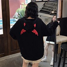 慵懶風加絨加厚連帽衛衣女學生外穿寬松大碼休閑冬季羊羔毛外套女 歷史價格詳細信息
