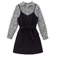 豹紋背帶褲女春季新款小個子工裝設計感美拉德直筒闊腿垂感牛仔褲 歷史價格詳細信息