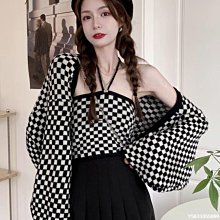 下殺 秋冬裝 時尚女裝女生衣著 針織開衫 小外套+吊帶背心 短版上衣兩件套 小香風秋裝 ins網紅洋氣時尚 歷史價格詳細信息