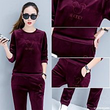 時尚運動服套裝女裝春秋款2023年新款媽媽開衫厚棉T休閒大尺碼兩件套 歷史價格詳細信息