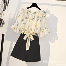 下殺 大碼女裝胖妹妹夏裝洋氣減齡兩件套裝網紅遮肚連身裙 歷史價格詳細信息