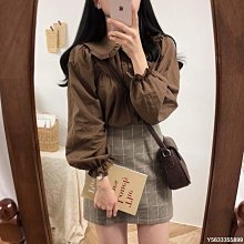 秋冬長袖襯A青少年學生純色襯A男港風寬松白色長袖襯A男  A 歷史價格詳細信息