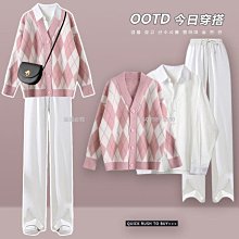 秋季三件套新款套裝開衫慵懶風顯瘦遮肉開衫吊帶+休閑半身裙女 歷史價格詳細信息