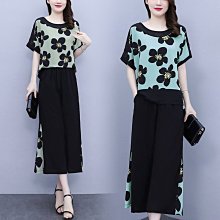 MissBig夏季新款圓領泡芙T恤+荷葉邊牛仔背帶裙兩件套套裝《173156911》 歷史價格詳細信息