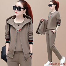 休閒運動服套裝女秋冬季韓系少女學院風減齡顯瘦衛衣闊腿褲兩件套 歷史價格詳細信息