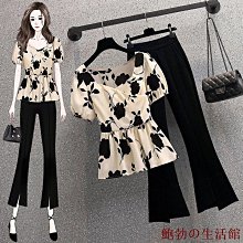 夏季大碼時尚套裝女2024新款胖mm韓版寬鬆減齡顯瘦運動休閒兩件套 歷史價格詳細信息