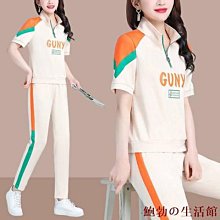 欣欣百貨大尺碼夏季運動套裝女2023新款韓版寬鬆洋氣顯瘦休閒運動服套裝女兩件套 歷史價格詳細信息