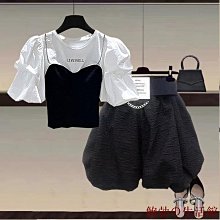 欣欣百貨大尺码女装 短袖兩件套 時尚套裝 夏季新款韓版女裝時尚寬版短褲套裝露肩波點大尺碼寬鬆女時髦兩件套 歷史價格詳細信息