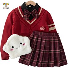 女.童jk制服套裝秋裝2023新款洋氣兒.童網紅百褶裙學院風連衣裙子 歷史價格詳細信息