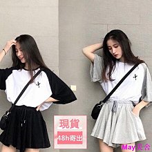 休閒運動套裝女夏季韓版ins潮寬鬆BF原宿風卡通米奇短袖T恤兩件套 歷史價格詳細信息