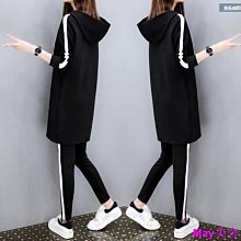 春秋女寬鬆運動休閒套裝時尚兩件套裝 休閒運動服飾(上衣加褲子)-May美舍 歷史價格詳細信息