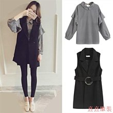 正韓洋裝  韓版時尚氣質外套 翻領西裝外套女中長款 綁帶小香外套 復古職場穿搭外套時髦 歷史價格詳細信息