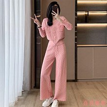 時尚兩件套褲裝2023年夏季新款印花雪紡衫高腰直筒褲開衩微喇褲 歷史價格詳細信息