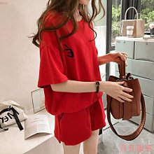 小美の店夏裝新款大尺碼女裝 洋氣套裝 兩件式裝 素面上衣+格子裙 洋裝裙子 長裙 T恤 鬆束腰 休閒 小清新學院風 歷史價格詳細信息