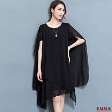 雪紡斗篷洋裝 連身裙 大碼洋裝 小禮服 舞臺裝 表演服 主持 宴會 斗篷雪紡衫女沙灘裙背心連衣裙A字裙女裝蝙蝠衫上衣 滿 歷史價格詳細信息