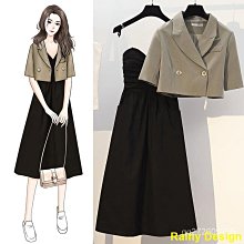 Rainy Design女裝網紅2024春秋新款爆款港風復古洋氣牛仔短外套半身裙時髦兩件套 歷史價格詳細信息