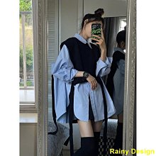 Rainy Design大眼睛【山本風女裝】半身裙 歐貨潮牌撞色拼接牛仔半身裙女春秋新款寬鬆設計感小眾洋氣a字裙 歷史價格詳細信息