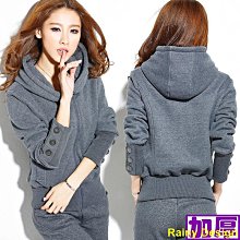 衛衣運動套裝女秋冬加絨加厚時尚學生洋派韓版寬鬆休閒連帽跑步服 歷史價格詳細信息