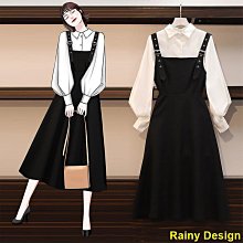 Rainy Design大尺碼女裝時尚裙子套裝法式氣質高級感短版百褶半身裙兩件套 歷史價格詳細信息