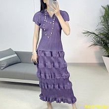 Rainy Design褶皺三宅褶皺女裝2024新款大尺碼顯瘦兩件套時尚氣質法式高級套裝女女裝衣服 歷史價格詳細信息