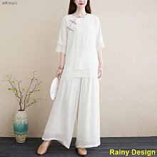 夏季新中式茶藝師漢服漢元素禪意民國風復古改良旗袍洋裝兩件套 歷史價格詳細信息