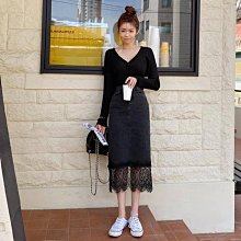 正韓 長裙 雙口袋 顯瘦 高腰 修飾 開衩 文青 日系 無印風 米色 卡其 氣質 韓國 歷史價格詳細信息