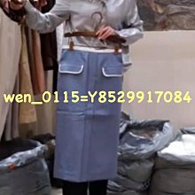 顯瘦前斜車線深藍刷黃中腰小喇叭牛仔褲(牛仔藍S-7L)-N34熊衣褲語 歷史價格詳細信息